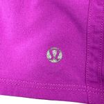 Lululemon Tracker II Running Shorts Sz 12 Fuschia Lined Elastic Waist Zip Pocket Photo 6