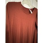 Zenana Premium Burnt Orange/rust Long Sleeve Dress, Large Photo 1