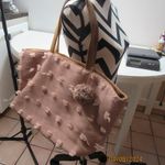 Deux Lux  Womens Handbag Tote Blush Pink boho preppy chic pom poms Photo 1