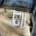 Loft  Wide‎ Leg Crop Jeans Size 6 28 Medium Wash Frayed Hem Photo 11
