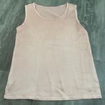 None Satin Tank Top Blouse Pink Size Small Photo 0