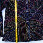 Chico's Chico’s Rainbow Image Embroidered Market Day Velour Jacket Blazer Women’s Size 0 Photo 5