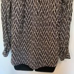 Loft Collarless 1/4 Button Long Sleeve Blouse Photo 5