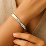 Antian Accessories™ Stainless Steel Star Zircon Bangle Bracelet Silver Photo 2