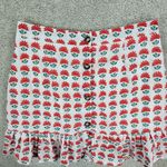 Miami Flower Skirt Womens L White Red Button Front Lined Ruffles Mini Francescas Size L Photo 6