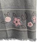 Ann Taylor LOFT Gray Wool Blend Sz 6 Floral Embroidered Skirt Academia Fall Photo 3
