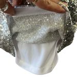 Get Lucky USA Silver Sequined Cocktail Dress with Embellished Racerback Photo 11