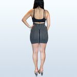 Windsor Pinstriped Suspender Skirt, Size XS Photo 2