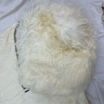 UGG  Australia‎ Fluff Mama Baby Satchel Bag Fluffy Purse White Shoulder Chain Photo 3