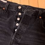 Levi's  PREMIUM Black Denim Jean Shorts Size 33 Button Fly Photo 4
