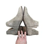 Lucky Brand Bustina Suede Bootie Womens Size 9 Taupe Ankle Cutout Western Fall Photo 3