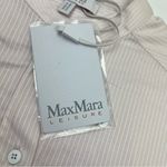 Max Mara Light Pink Edmea Button Down Blouse Medium Striped Mandarin Collar NEW Photo 5