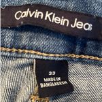 Calvin Klein  Blue High Rise Bootcut Raw Shark Bite Hem Jeans Size 33 Plus Size Photo 3
