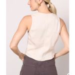 Cloth & Stone Seamed Vest
Cream Button Front Sleeveless Vest Top Women's Size S Photo 7
