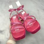Barbie NWT x Forever 21 Rhinestone Bling Strappy Platform Sandal Heels Pink 6 Photo 6