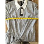 Petersyn Bettina Dress Black Checkered Gingham Ruffle Mini Long Sleeve Preppy L Size L Photo 2