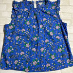 J.Crew Blue and Pink Floral Blouse Photo 0