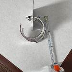 Silver Tone turquoise blue like hoop earrings western rodeo NFR ranch Jaripeo Photo 7