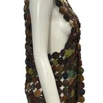 CCC Handmade Thai Silk Vest Colorful Yo Yo Pattern Open Sleeveless Design Small Green Size undefined Photo 6