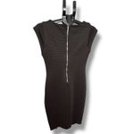 Bar III  Black Ribbed Knit Dress w/ Back Zip – Women’s Size M - EUC Photo 4