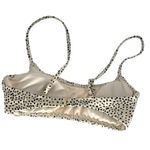 Xhilaration Womens Smocked Splatter Dot Bralette Bikini Top Cream Black Medium Photo 2