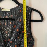 Ulla Johnson  Navy Blue Sleeveless Metallic Patterned Tiered Midi Dress Women's 2 Photo 10