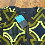 NWT Ray Darten Geometric African print Kenya zip jacket Dress Ruffle Sleeve S Black Photo 2