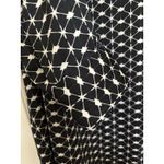 Mango NWOT Tie Back Printed Dress with Balloon Sleeves Black White Geo US 10 Photo 4