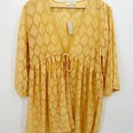 Maurice's Kimono Womens Large NWT Orange Front Tie Diamond Pattern Cardigan Sheer Photo 10