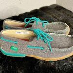 Twisted X  grey/teal lace up moccasins women’s shoe size 9 Photo 2