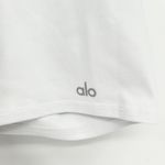 Alo Yoga  Womens 7" High Waist Biker Shorts Size XS White Workout Activewear Gym Photo 3