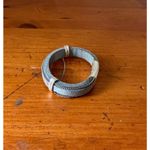 Hampton Gems Narrow Cuff Bracelet With Pave Crystals Blue Suede Magnetic Clasp Photo 1