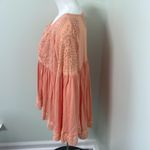 Free People  Peach Sequin Bell Sleeve Blouse Photo 4