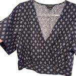 Banana Republic  Linen Blend Crop Wrap Style Top Size M Photo 4