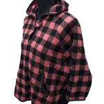 Woolrich Wool Buffalo Check Plaid Pullover Hooded Poncho USA Made Women's Medium Photo 3