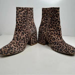 Free People  Nicola Leopard Heeled Boots Size 38 Photo 6