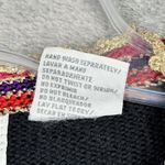 Shannan Sweater Womens Medium Black Multi Cardigan Embroidered Beaded Vintage Photo 7