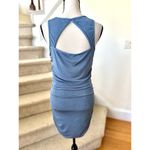 Charlie Holiday Sonny Blue Metallic Ruched Mini Dress Photo 3