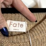 VICI NWT  Dennis Off the Shoulder Belted Mini Long Sleeve Sweater Dress Photo 4