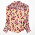 Free People  Hold On To Me Printed Top in Coral XS Photo 5