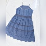 Abercrombie & Fitch  Eyelet Mini Dress - Blue - L Photo 1