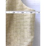 Carmen Marc Valvo  Metallic Gold Chain Belt Linen Blend Elegant Sleeveless Gown 8 Photo 5