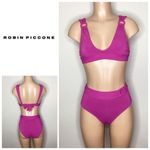 Robin Piccone New.  fuchsia high waist bikini. XS. Retails $210 Photo 14