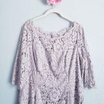 Eliza J  Gray Lace Quarter Sleeve Dress Photo 3