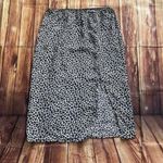 Polly & Esther Women's Leopard Print Cheetah Midi Skirt Blue Size Large Photo 2