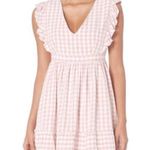 Jack by BB Dakota Gingham Pink and White Dress Size 2 Photo 2