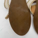 Jack Rogers Alana Sandals Size 9 Tassel Thong Slip On Leather Bone Gold Summer Photo 12