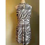 Enfocus Studio Zebra Print Halter Neck Ruffle Dress 12 Y2K boho whimsi animal Photo 3