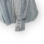 American Vintage Vintage Blue Grid Button Front Long Sleeve Shirt Medium Photo 4