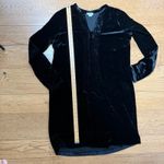 Sundance Enchantment Velvet Silk Dress Size Medium Long Sleeve Pintuck Boho Black Photo 7